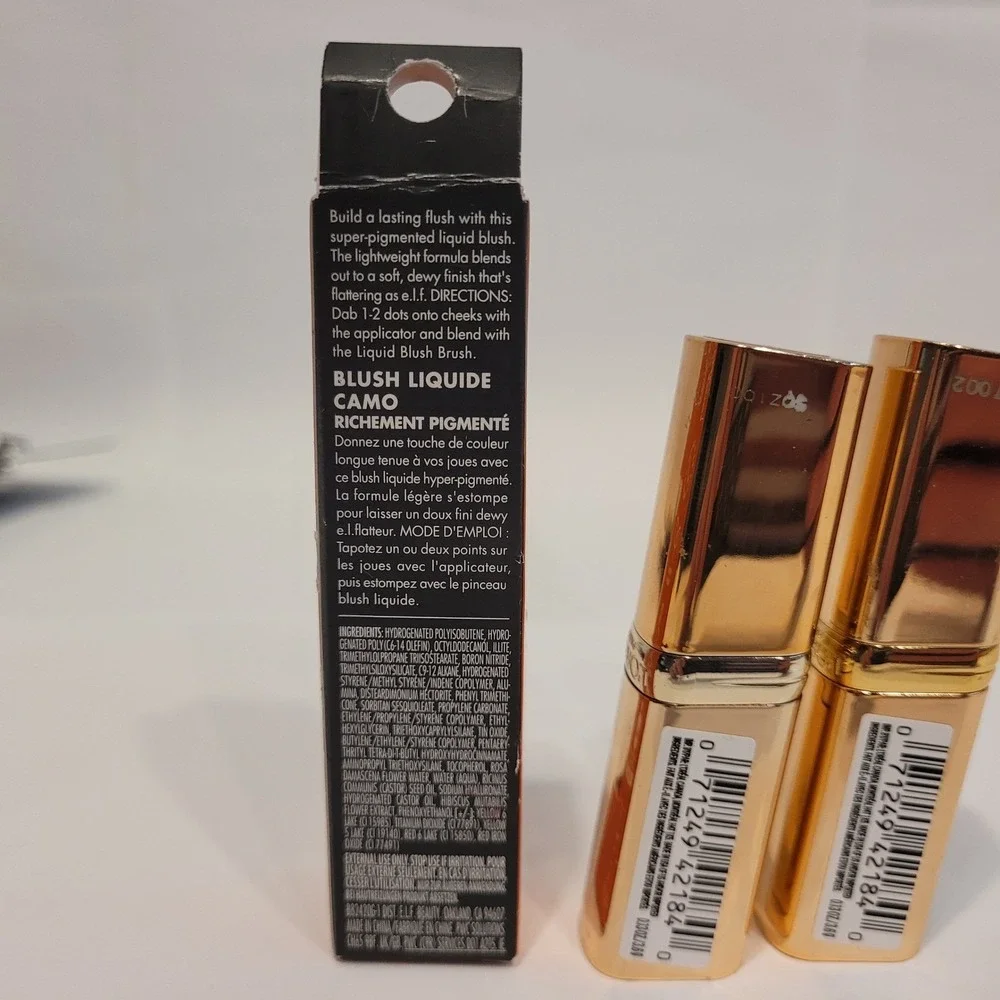 ELF Camo Liquid Blush Gorg Orange & 2 L'Oreal Colour Riche 181 Nu Intense Bundle
